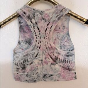 CARBON38 pink gray tie dye seamless sports bra XS / S